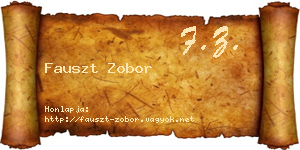 Fauszt Zobor névjegykártya
